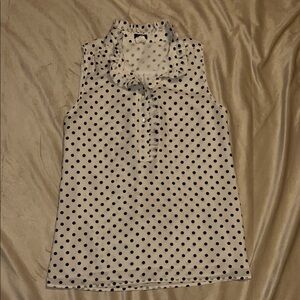 Polka Dot Sleeveless Blouse